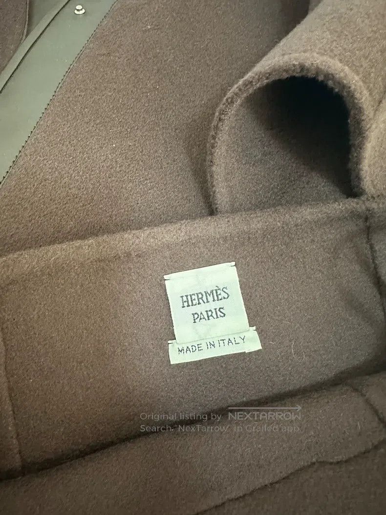 Hermes Hermes Brown Fringe Set, 100% Cashmere + Genuine Leather L Size XXS / US 00 / IT 34 - 6 Thumbnail
