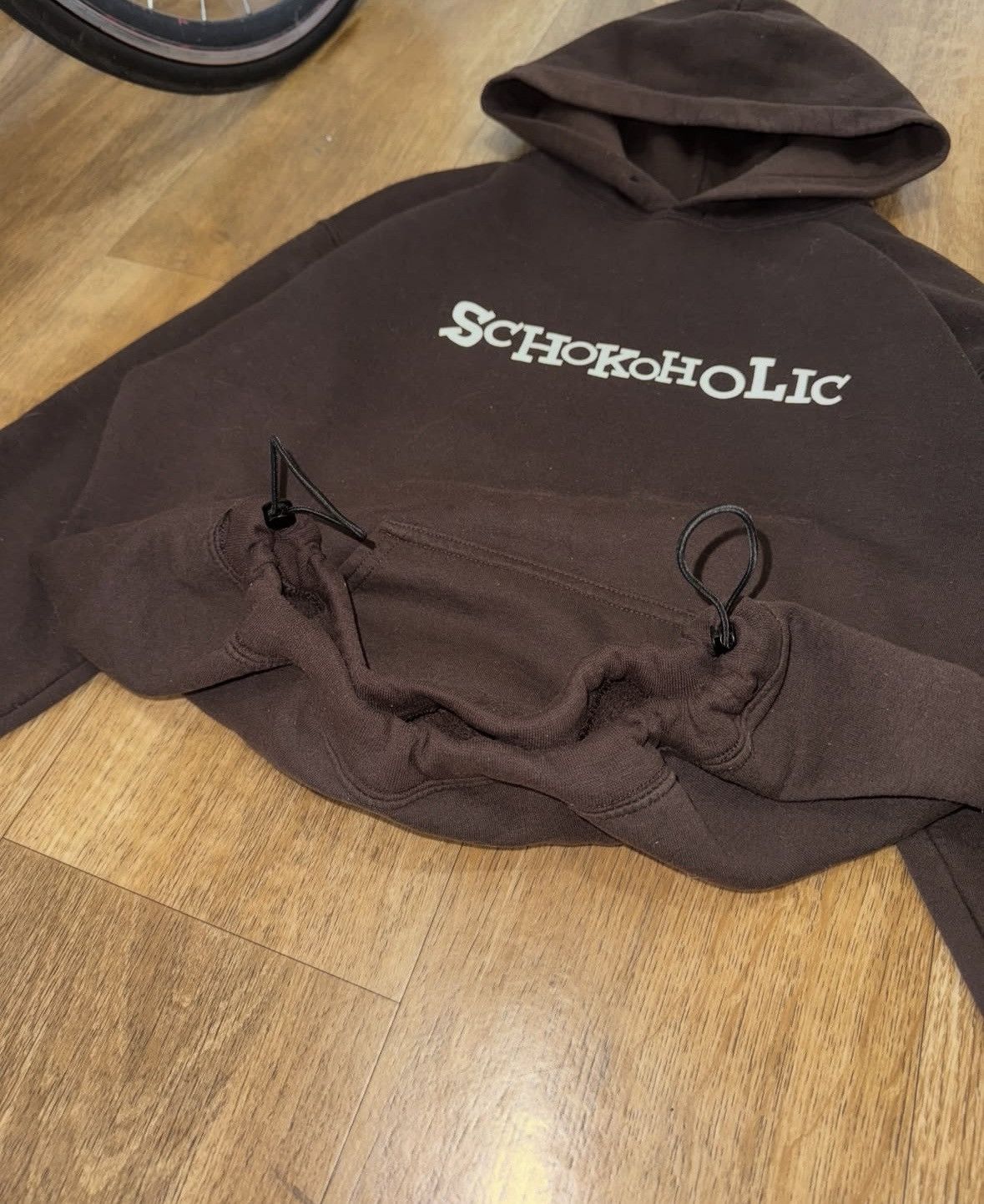 Vintage “SCHOKOHOLIC” VINTAGE GILDAN HUMOR BOXY FIT BROWN HOODIE Size M / US 6-8 / IT 42-44 - 4 Thumbnail