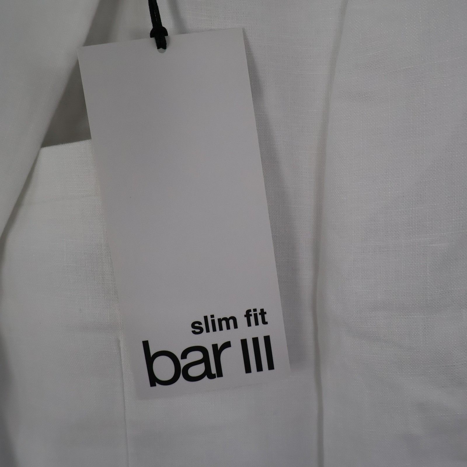 Bar III Bar III Slim Fit Linen Blazer Mens 42S White Preppy Classic Size 42S - 12 Thumbnail