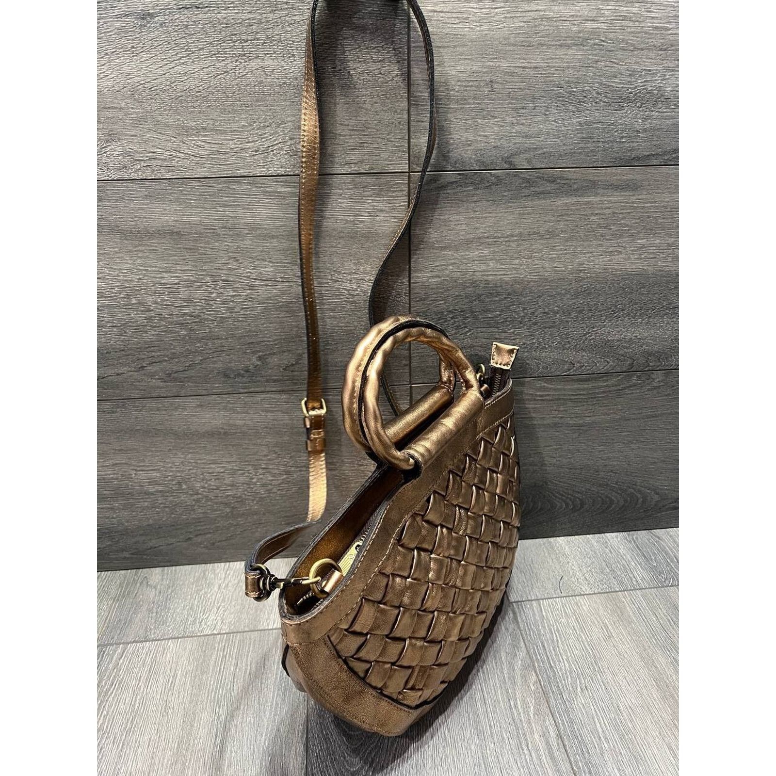 Patricia Nash Patricia Nash Woven Leather Ossi Top Handle Satchel A628968 Size ONE SIZE - 4 Thumbnail