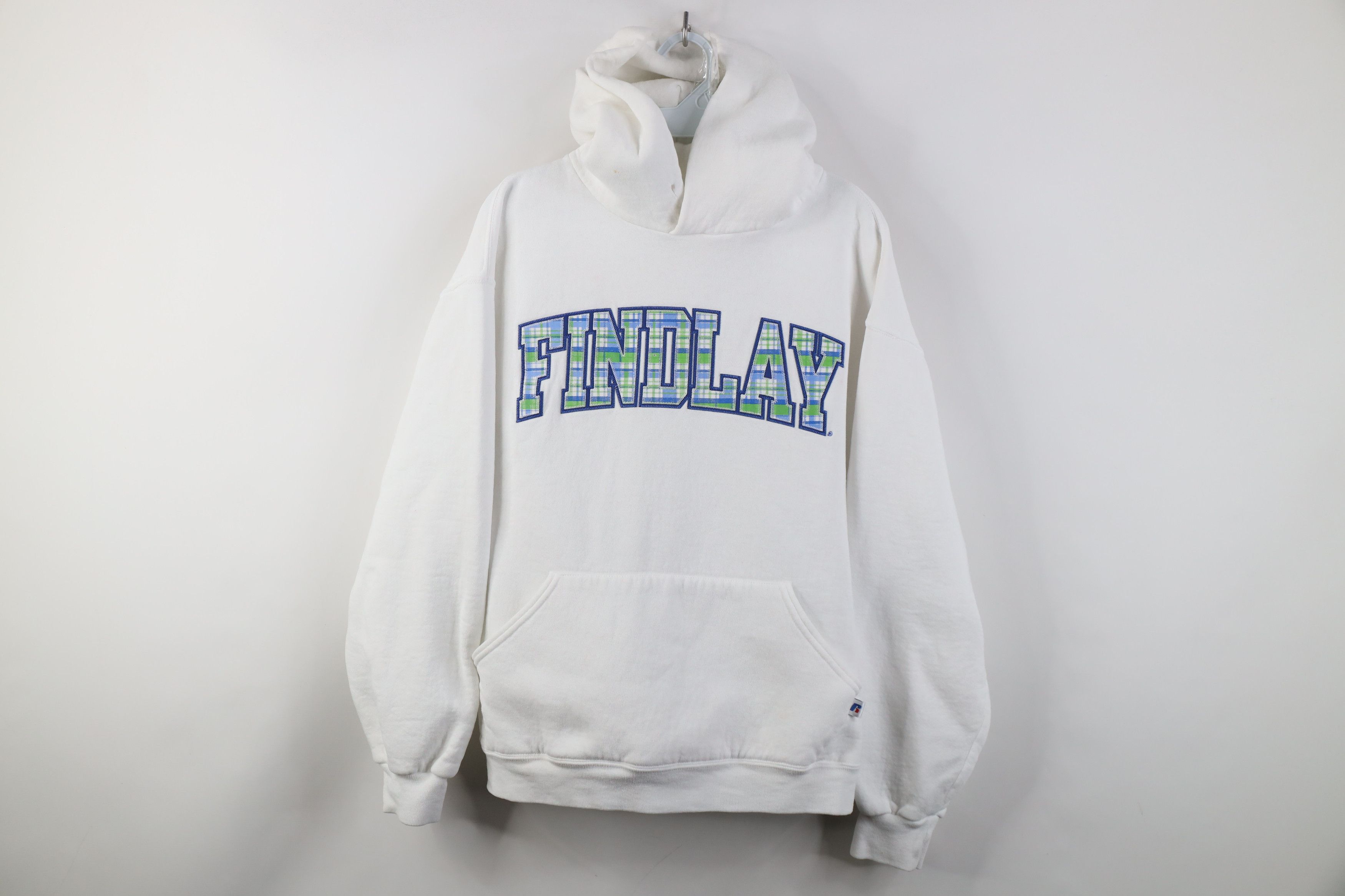Russell Athletic Vintage 90s Russell Athletic Spell Out Findlay Ohio Hoodie Size L / US 10 / IT 46 - 1 Thumbnail