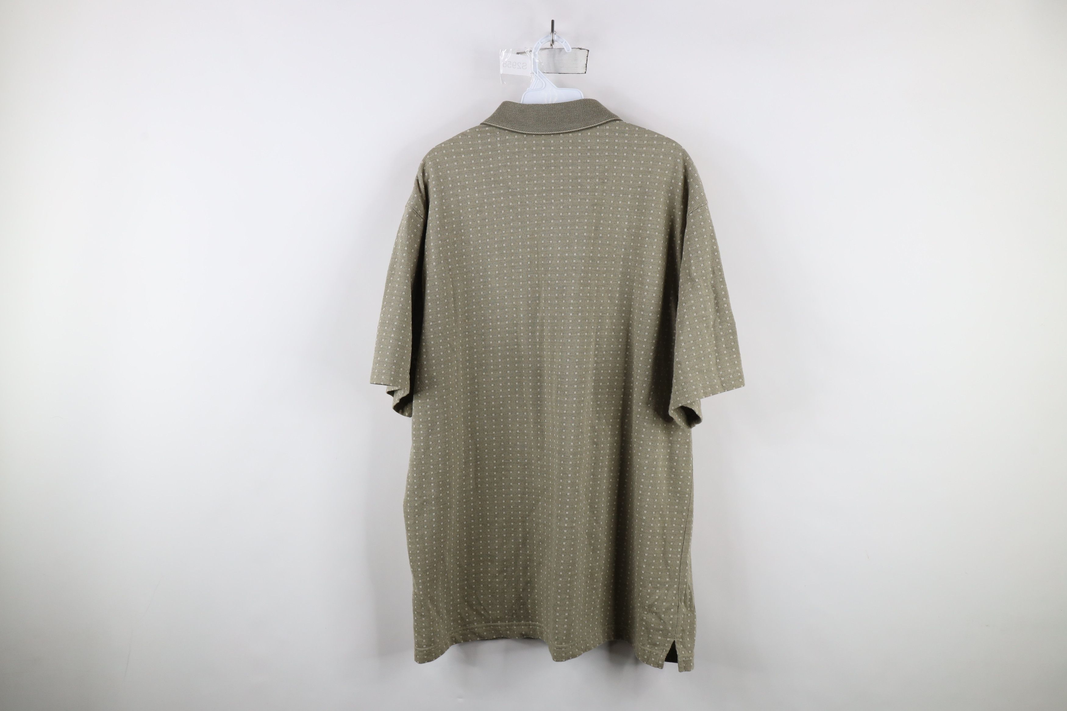 Vintage Vintage 90s Streetwear Geometric Collared Polo Shirt Green Size US XL / EU 56 / 4 - 6 Thumbnail