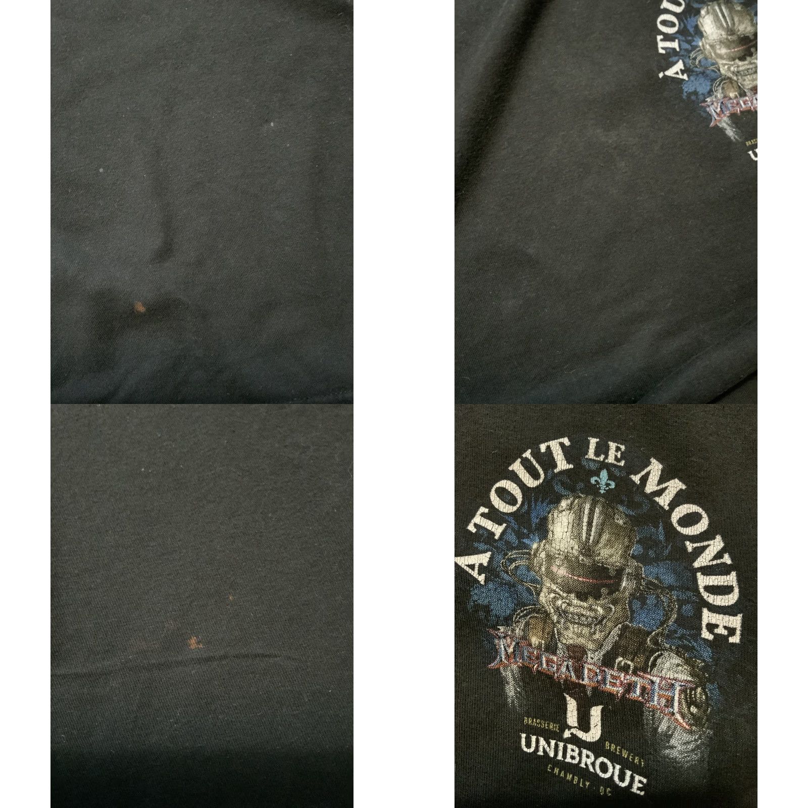 Tultex VINTAGE Unibroue Brewery X Megadeth A Tout Le Monde Rock Band Black Graphic T-Shirt Sz.L Size US L / EU 52-54 / 3 - 8 Thumbnail