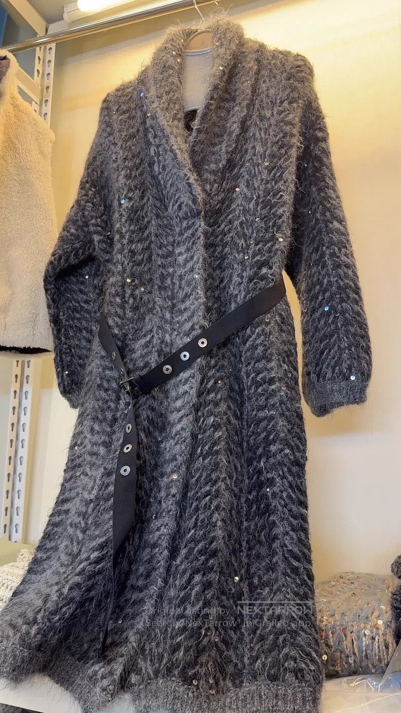 Brunello Cucinelli Brunello Cucinelli Sequined Cashmere Mohair Sweater Coat Size S / US 4 / IT 40 - 7 Thumbnail