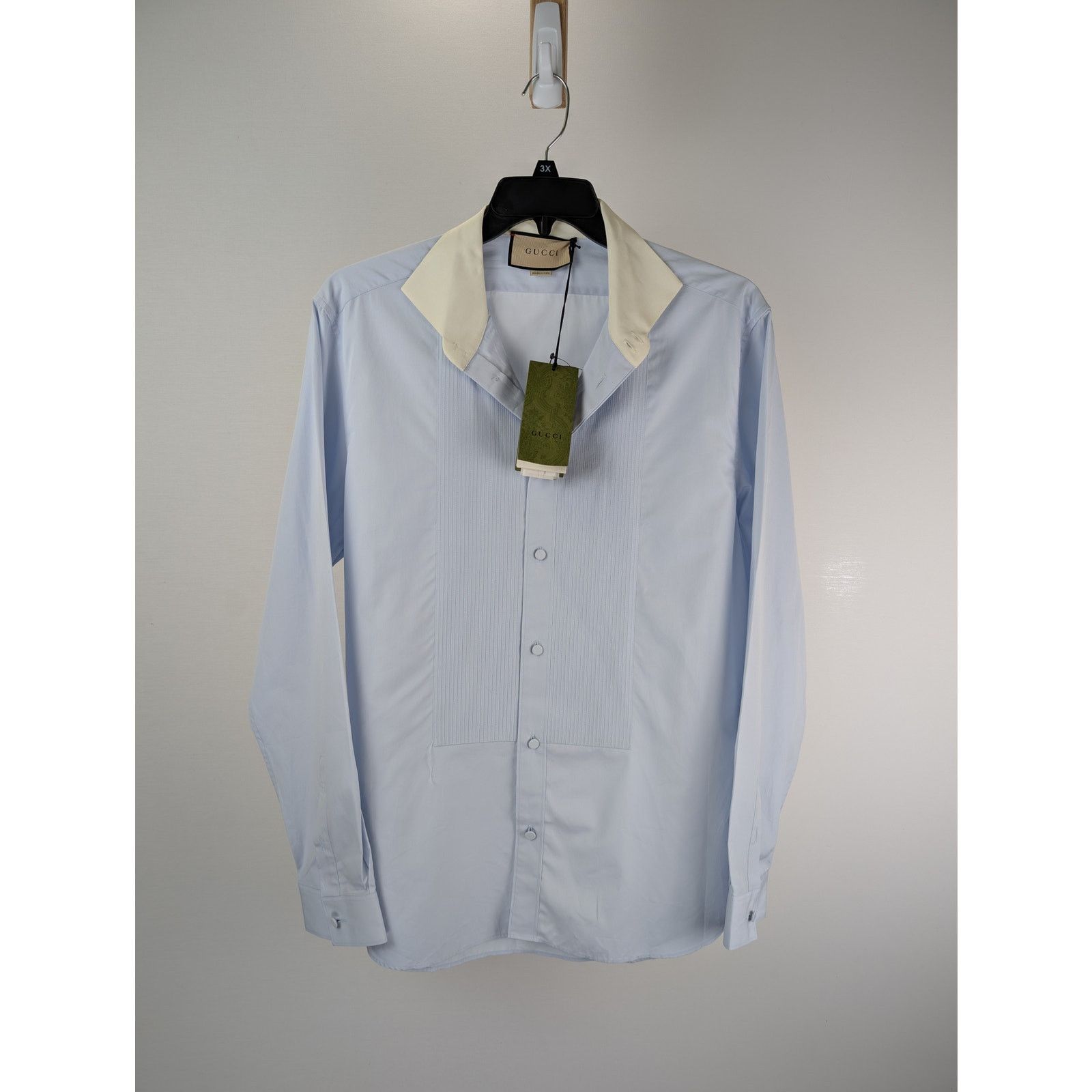 Gucci o1rshd1 Piece Dyed Popeline Boxy Shirt Size US M / EU 48-50 / 2 - 1 Thumbnail