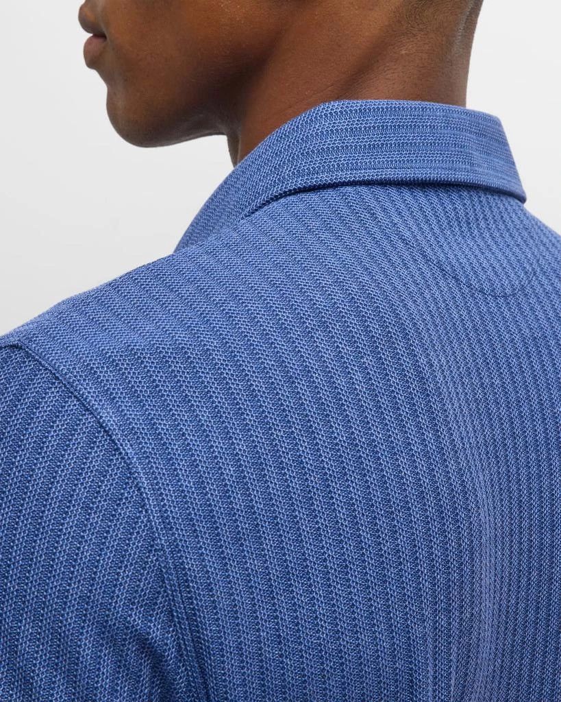 Brunello Cucinelli Brunello Cucinelli Blue Polo Tee Mens Silk / Cotton Size L Size US L / EU 52-54 / 3 - 5 Thumbnail
