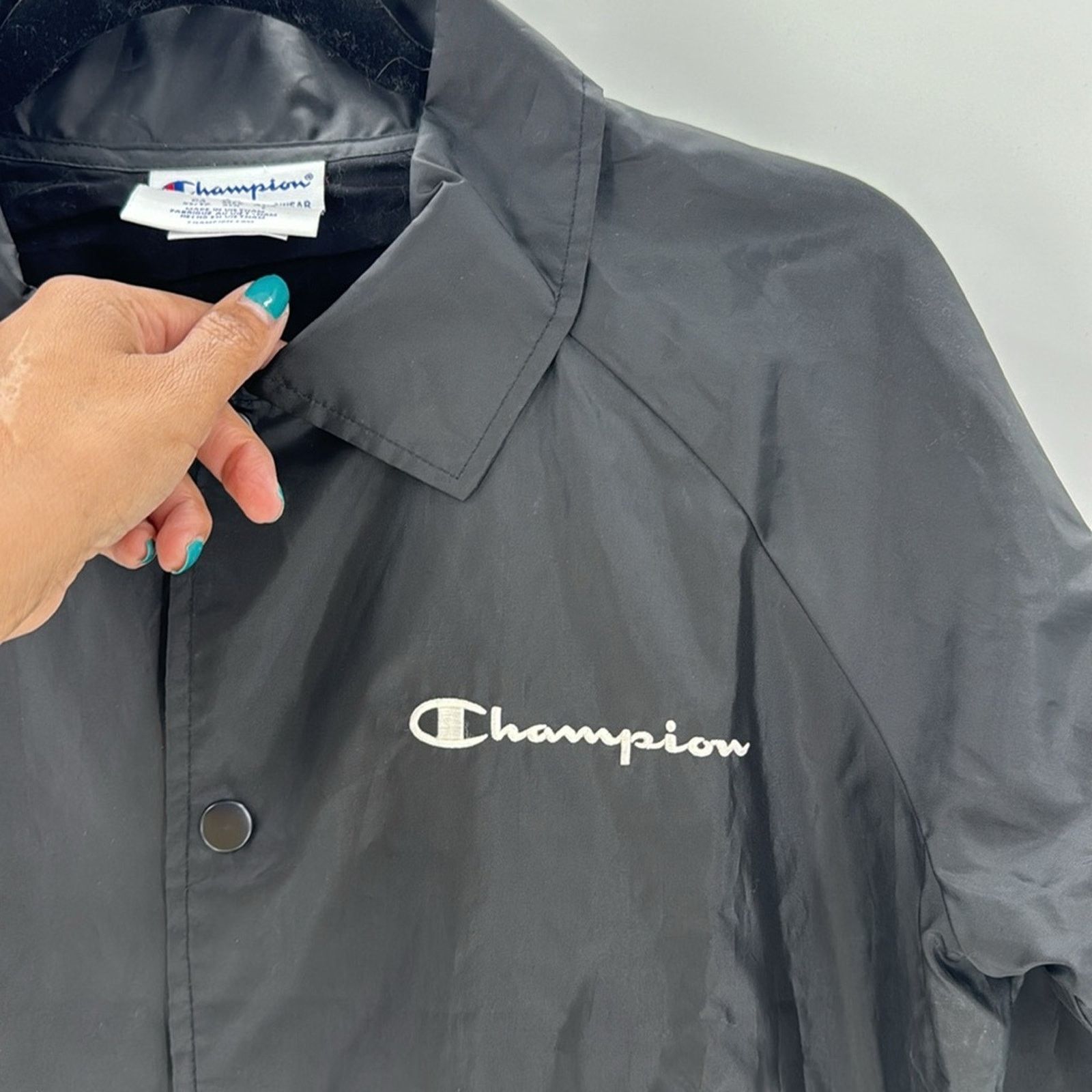 Champion Champion Authentic Cropped Coaches Jacket windbreaker sz XS Size XS / US 0-2 / IT 36-38 - 3 Thumbnail