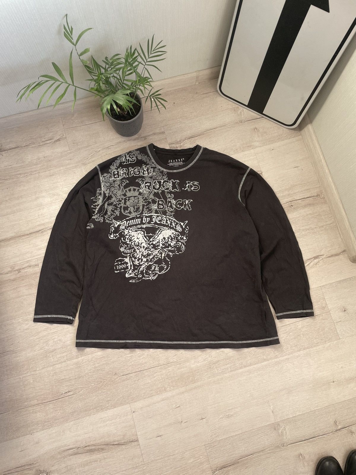Japanese Brand Vintage Archive Cyber Rock Y2k Boxy Longsleeve Punk Opium Size US XL / EU 56 / 4 - 3 Thumbnail