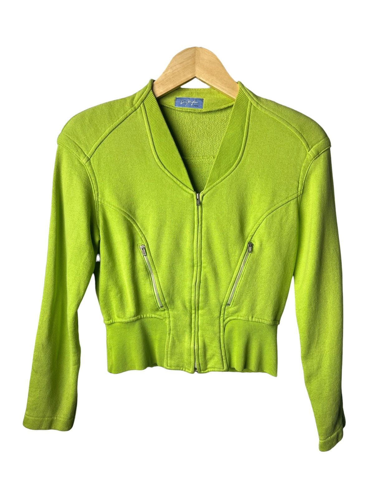 Thierry Mugler Vintage Thierry Mugler Lime Green Cropped Jacket Size M / US 6-8 / IT 42-44 - 1 Thumbnail