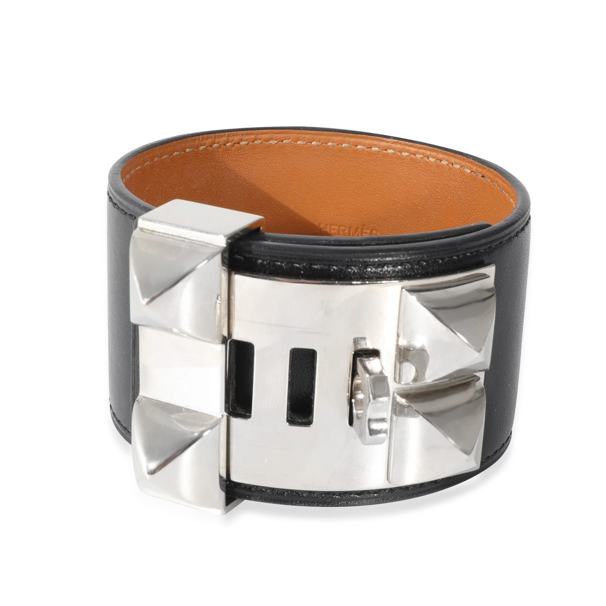 image of Hermes Collier De Chien Bracelet In Palladium Plated in Silver, Women's