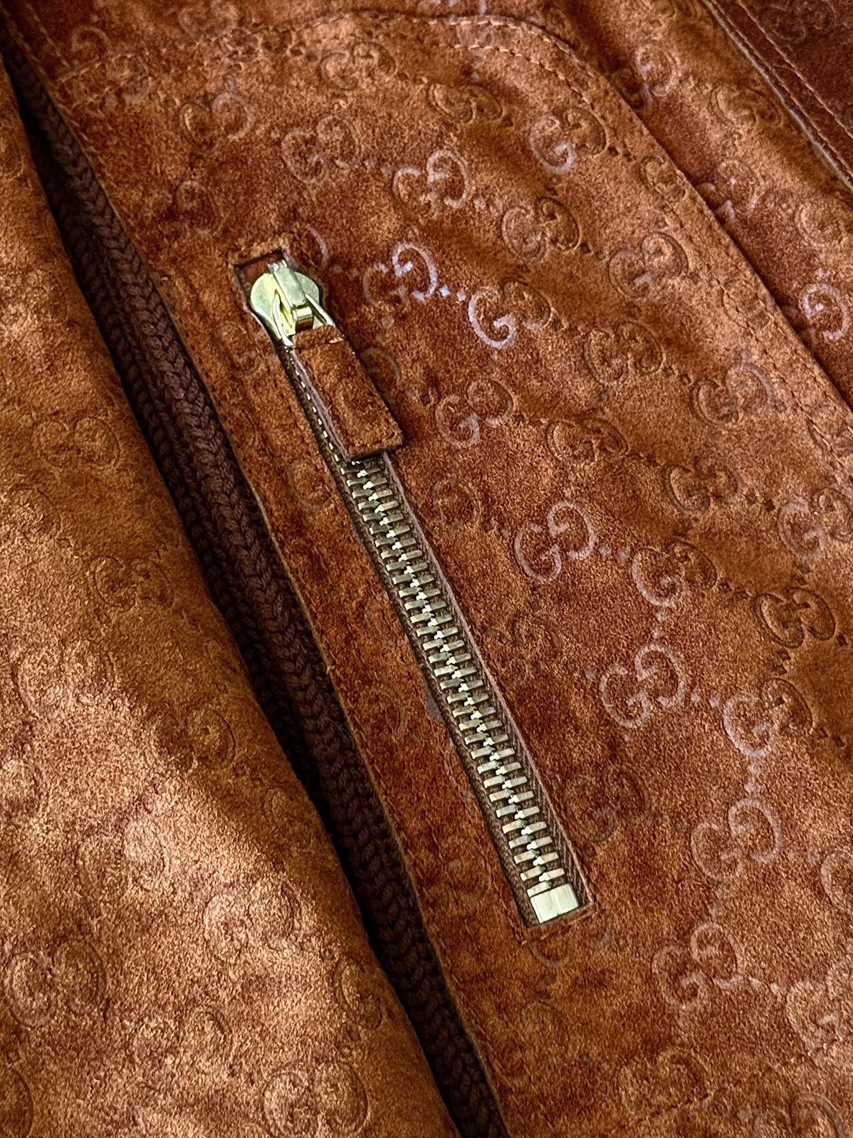Gucci × Tom Ford Archive Gucci - Tom Ford Suede / Knit - Monogram Jacket Size S / US 4 / IT 40 - 5 Thumbnail