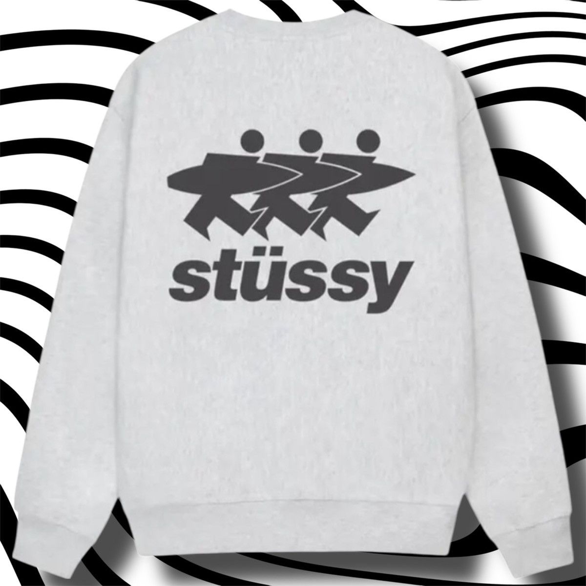 Stussy •NWT• STÜSSY Surf Walk Ash Heather Crewneck Sweater• • 2XL Size US XXL / EU 58 / 5 - 1 Thumbnail