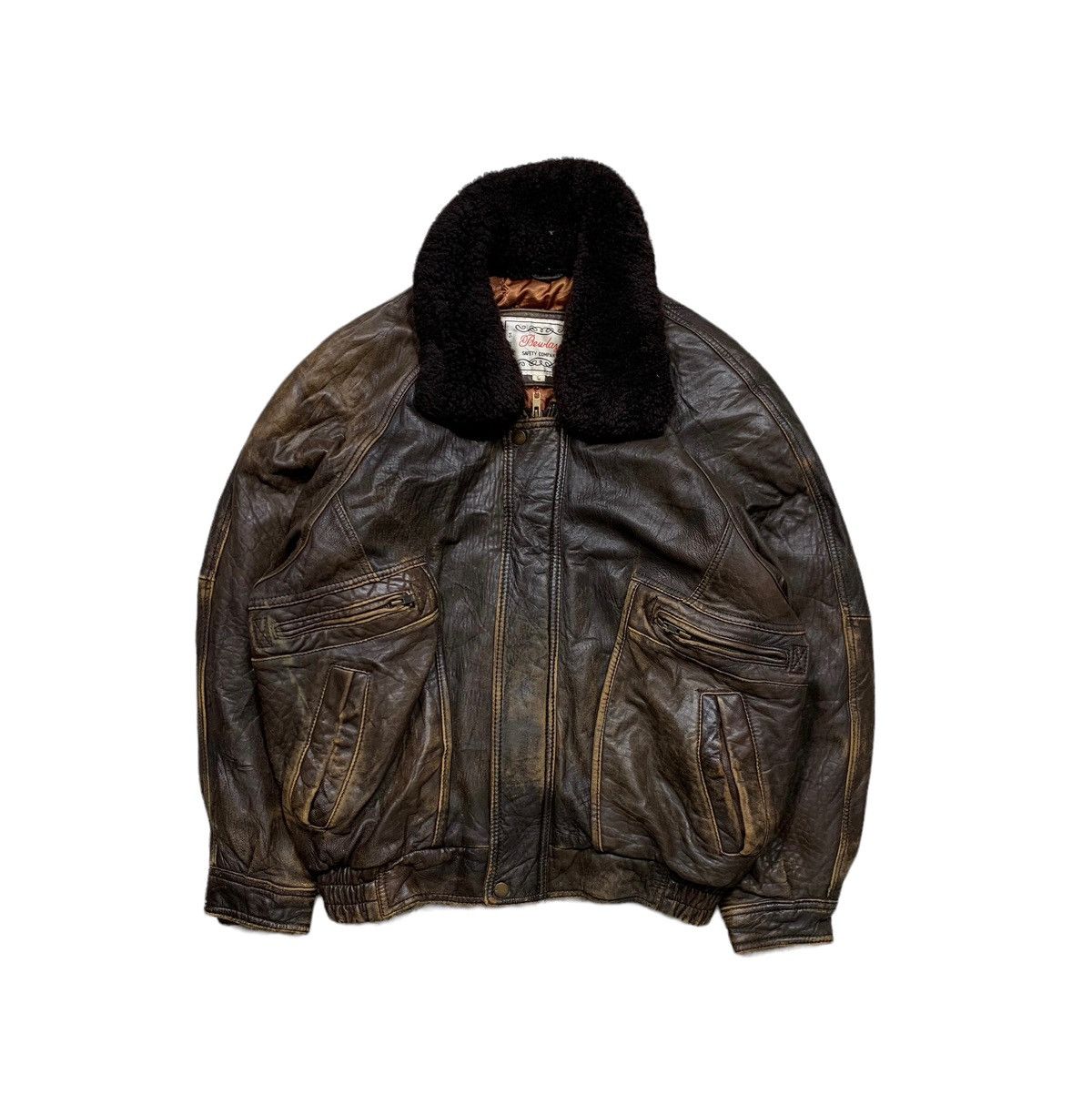 Genuine Leather Bewlays London Leather Jacket B-3 Style Size US L / EU 52-54 / 3 - 1 Thumbnail
