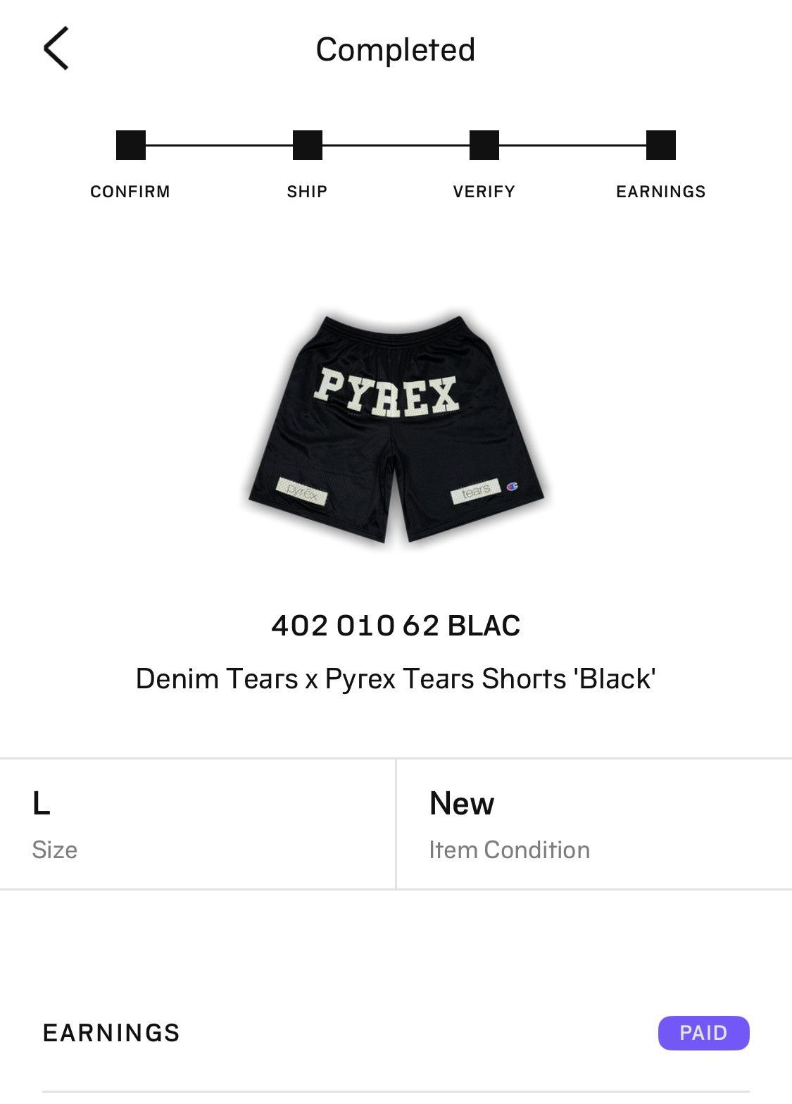 DENIM TEARS × Pyrex Vision DENIM TEARS x PYREX TEARS Black Mesh Shorts in LARGE Size US 34 / EU 50 - 16 Thumbnail