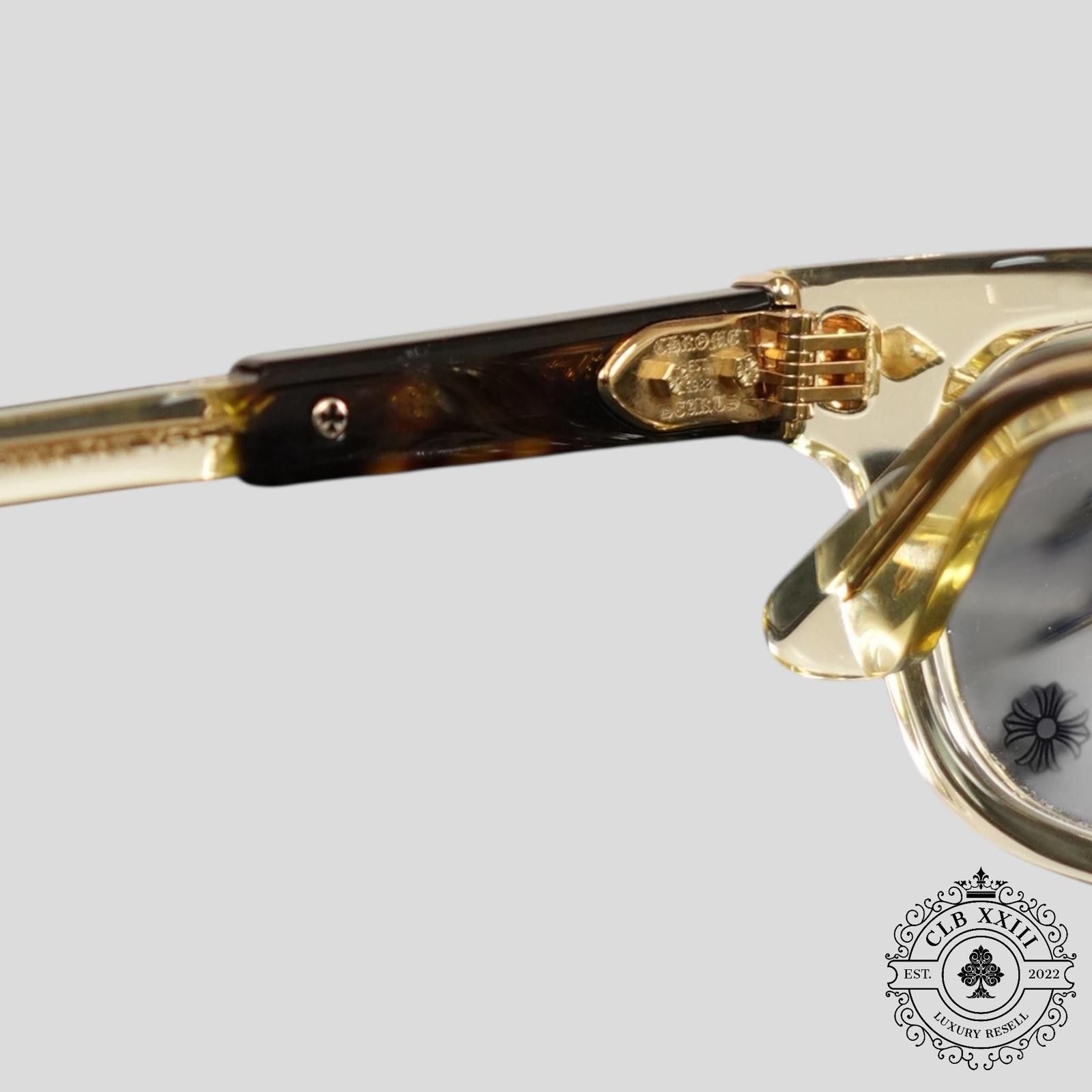 Chrome Hearts Chrome Hearts Jenna Tail Yea Glasses in Clear/Gold Size ONE SIZE - 6 Thumbnail