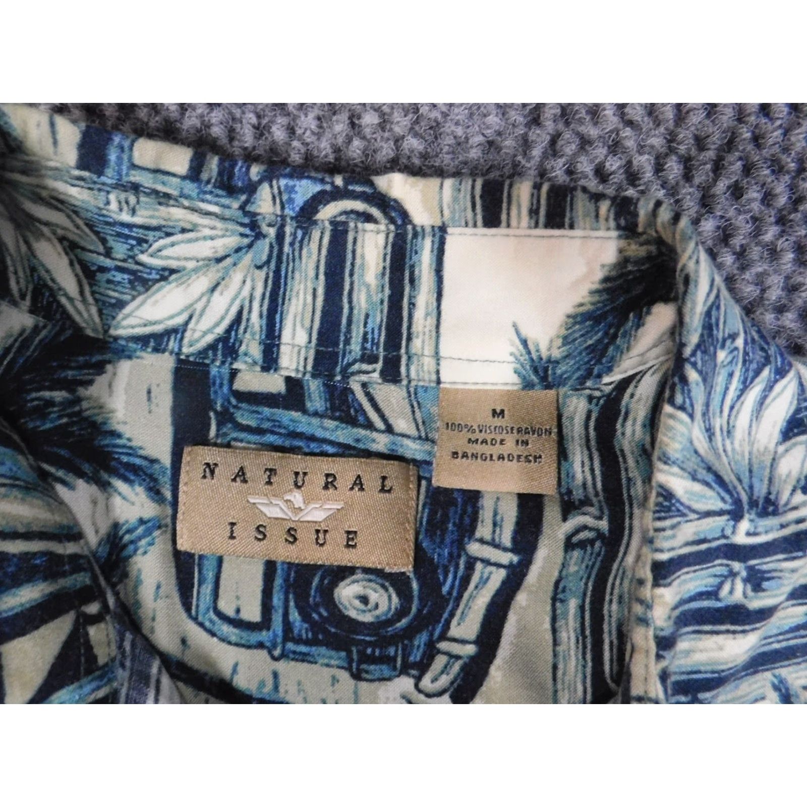 Vintage Natural Issue Mens Shirt M Blue Floral Button-Down Hawaiian Short Sleeve Casual Size US M / EU 48-50 / 2 - 6 Thumbnail