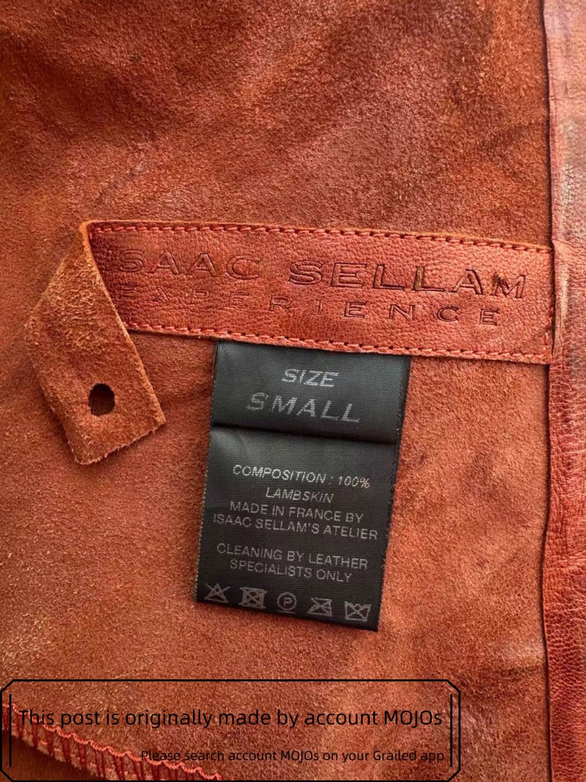 Isaac Sellam Experience Sz S Isaac Sellam Back Skeleton Zip Leather Jacket mojos1620 Size US S / EU 44-46 / 1 - 7 Thumbnail