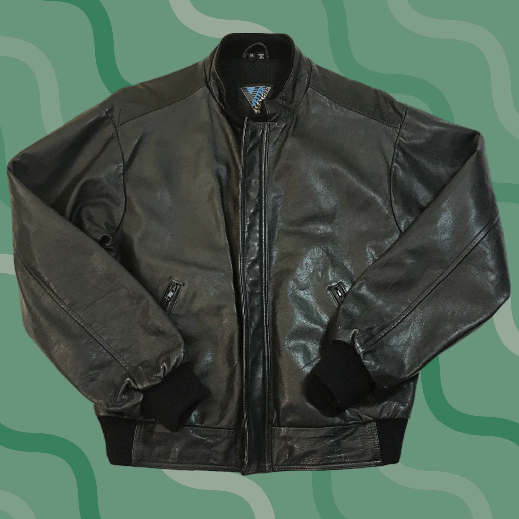 Vintage VINTAGE Vetter Leather Motorcycle Jacket Black Sz M Zip Pockets Mens Riding 90s Biker Leather Jacket Size US M / EU 48-50 / 2 - 1 Thumbnail