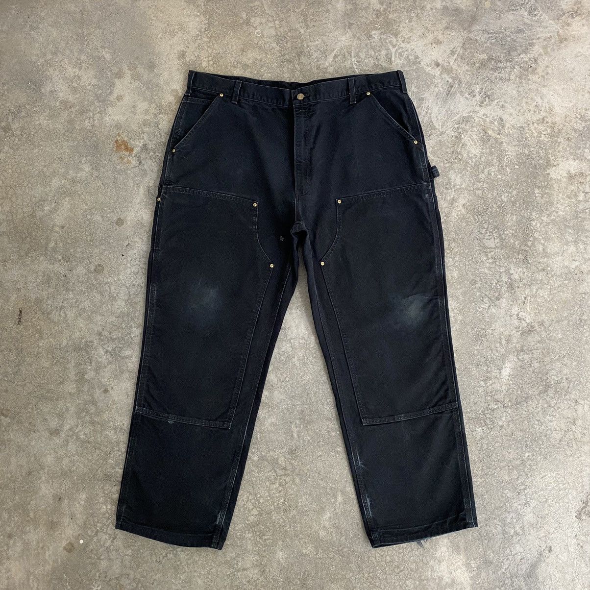 Carhartt Vintage Carhartt Double Knee Black Carpenter Work Pants Size US 41 - 3 Thumbnail