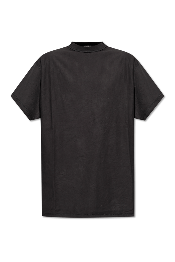o1w1db10126 Inside Out Oversized T-Shirt in Washed Black
