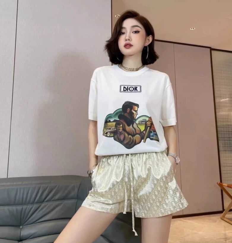 Dior Dior Gold logo jacquad full-printed mulberry silk casual s Size 25" / US 0 / IT 36 - 8 Thumbnail
