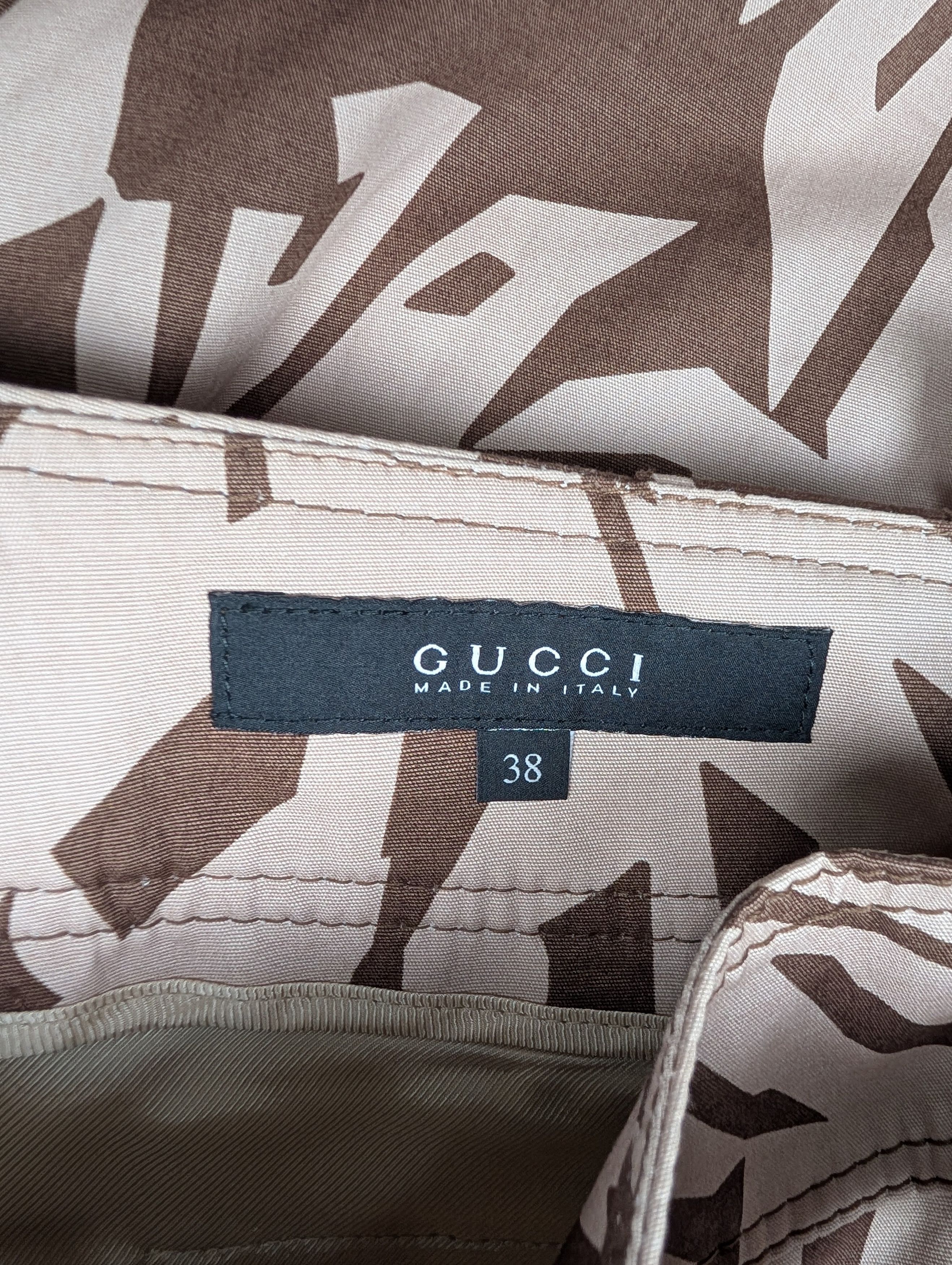 Gucci Gucci Beige Safari Pattern Cargo Pants Size 26" / US 2 / IT 38 - 3 Thumbnail