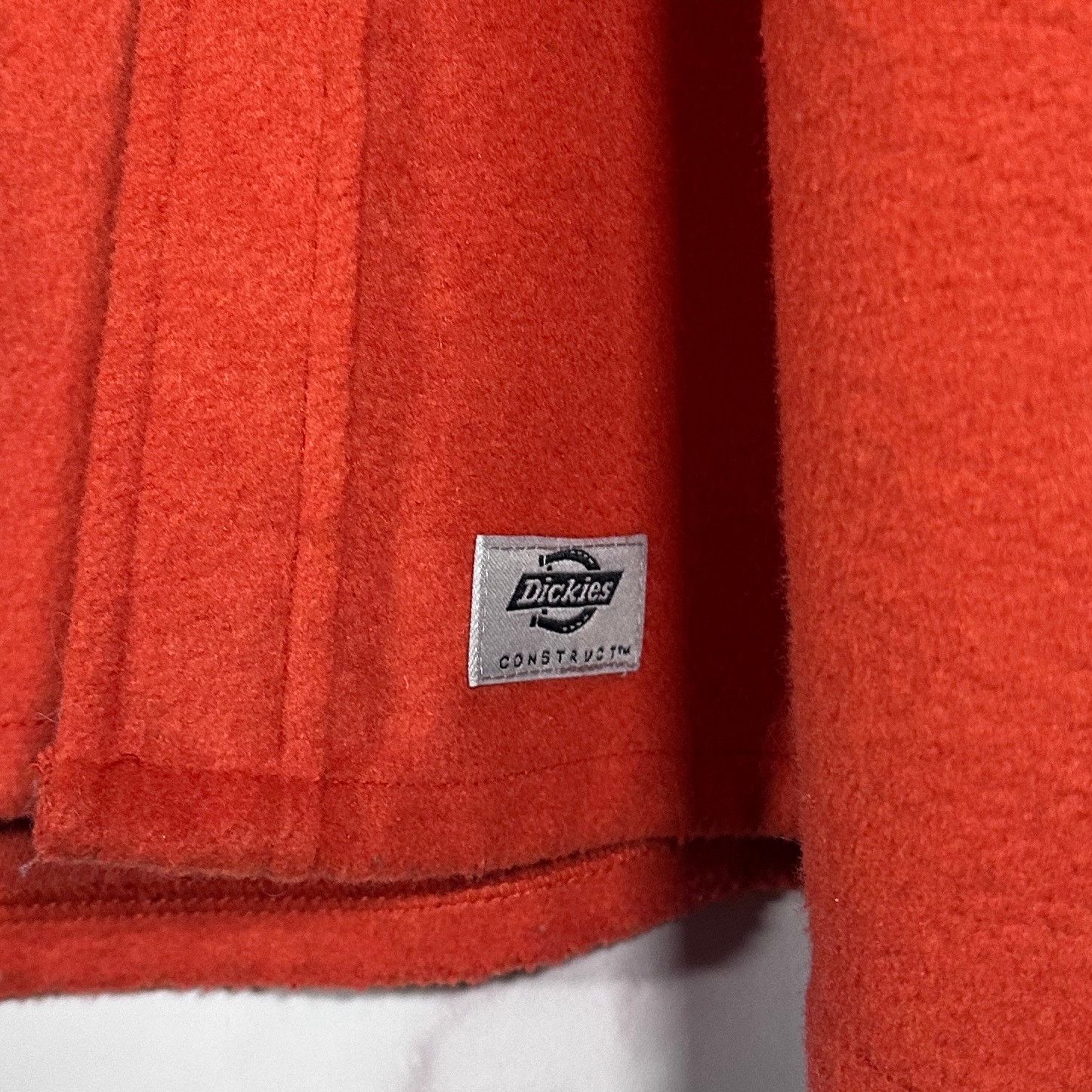 Dickies Construct Orange Fleece Button Up Shirt Size US XL / EU 56 / 4 - 4 Thumbnail