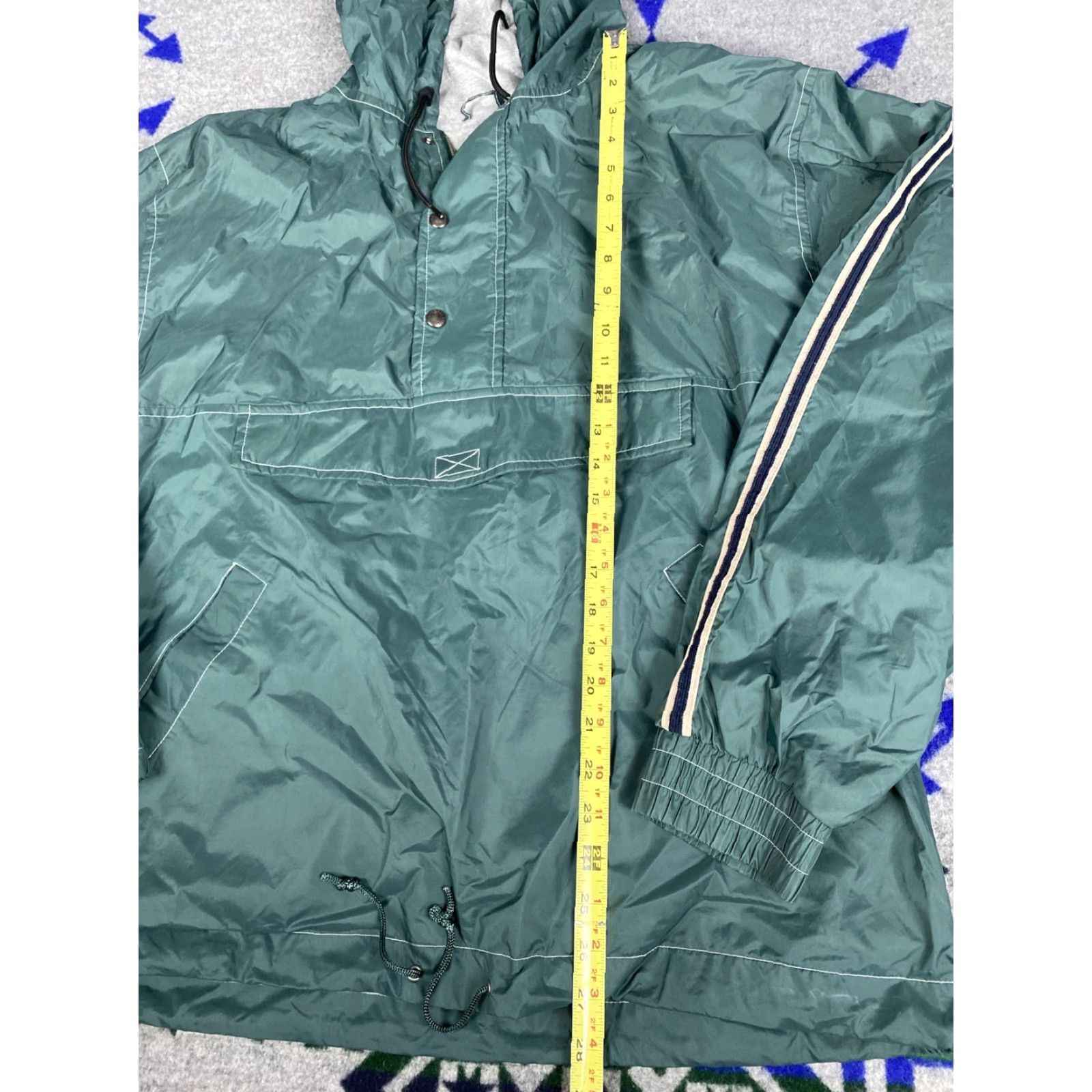 Gap VINTAGE Gap Varsity Hoodie Pullover Jacket L Green Mens Hoodie Size US L / EU 52-54 / 3 - 3 Thumbnail