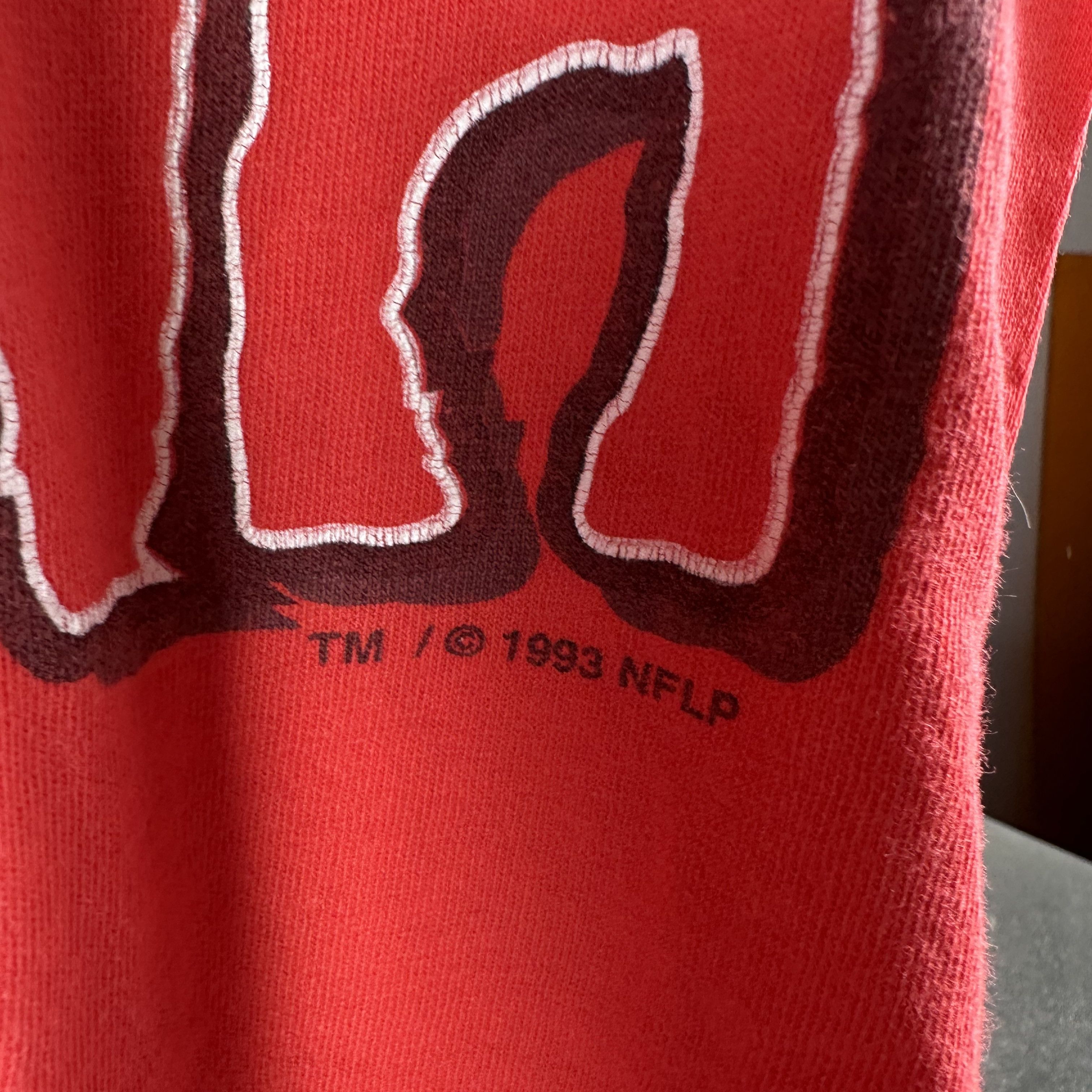 Vintage 1993 Joe Montana Kansas City Chiefs NFL Caricature T-Shirt Size US XL / EU 56 / 4 - 3 Thumbnail