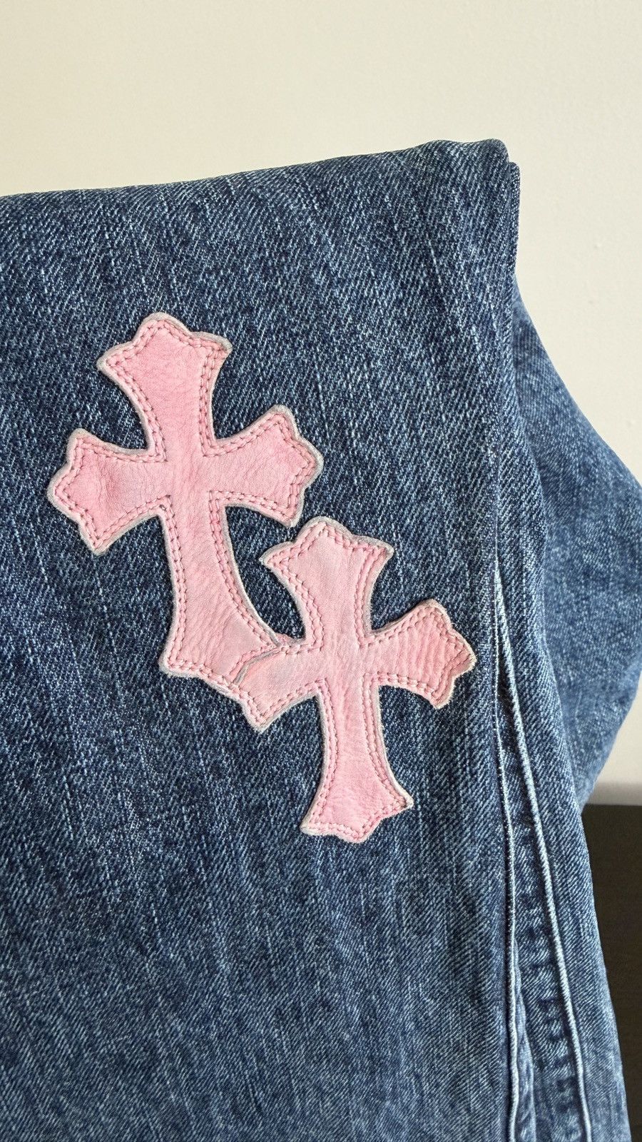 Chrome Hearts CHROME HEARTS COTTON CANDY CROSS PATCH DENIM JEANS 1/1 Size US 40 / EU 56 - 14 Thumbnail