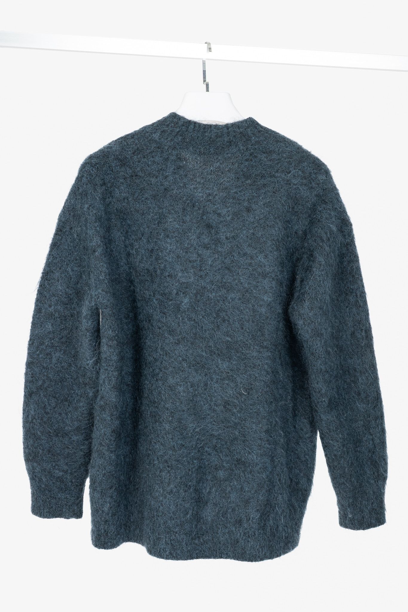 Acne Studios Acne Studios Blue Wool & Mohair V-Neck Sweater Size XS / US 0-2 / IT 36-38 - 2 Thumbnail