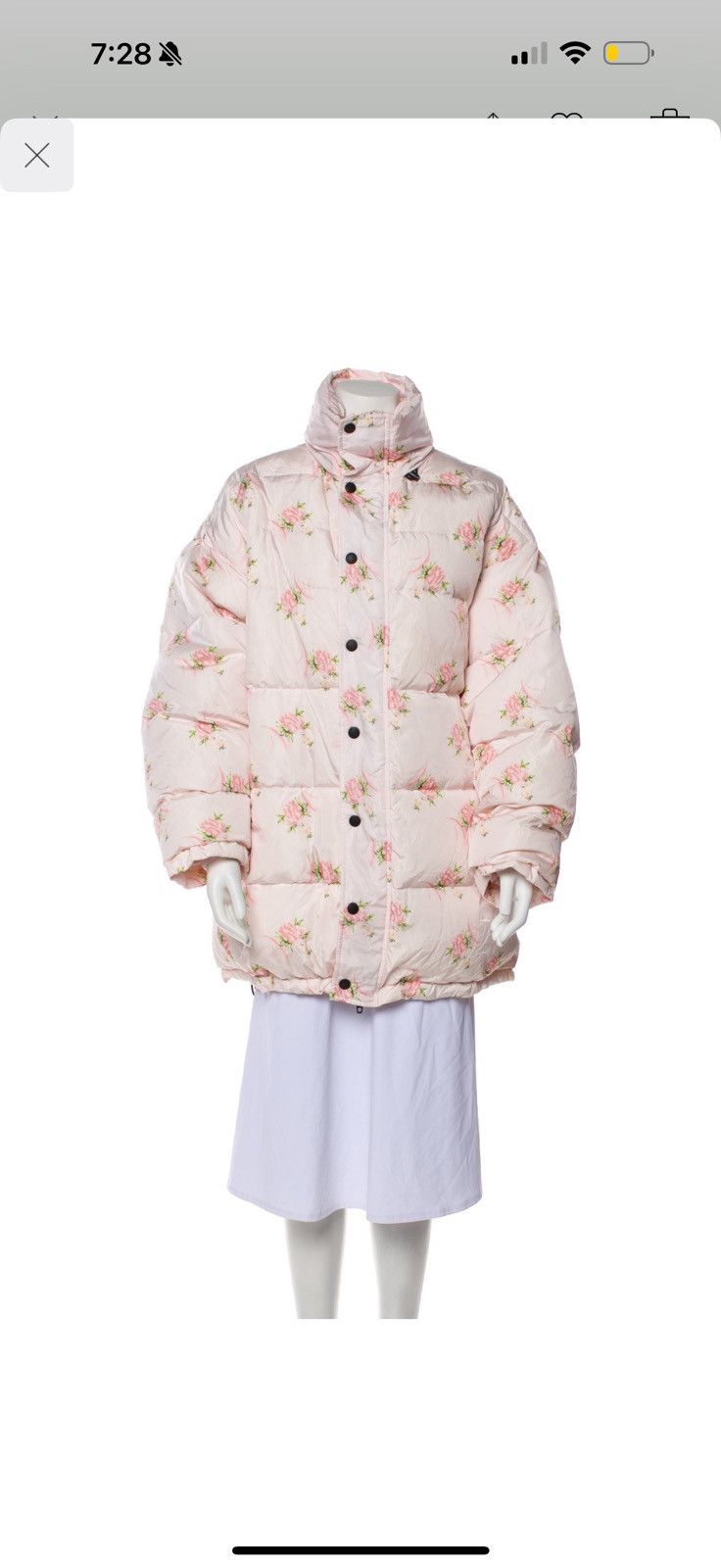 Balenciaga Balenciaga 2018 Floral Print Down Coat Size S / US 4 / IT 40 - 1 Thumbnail