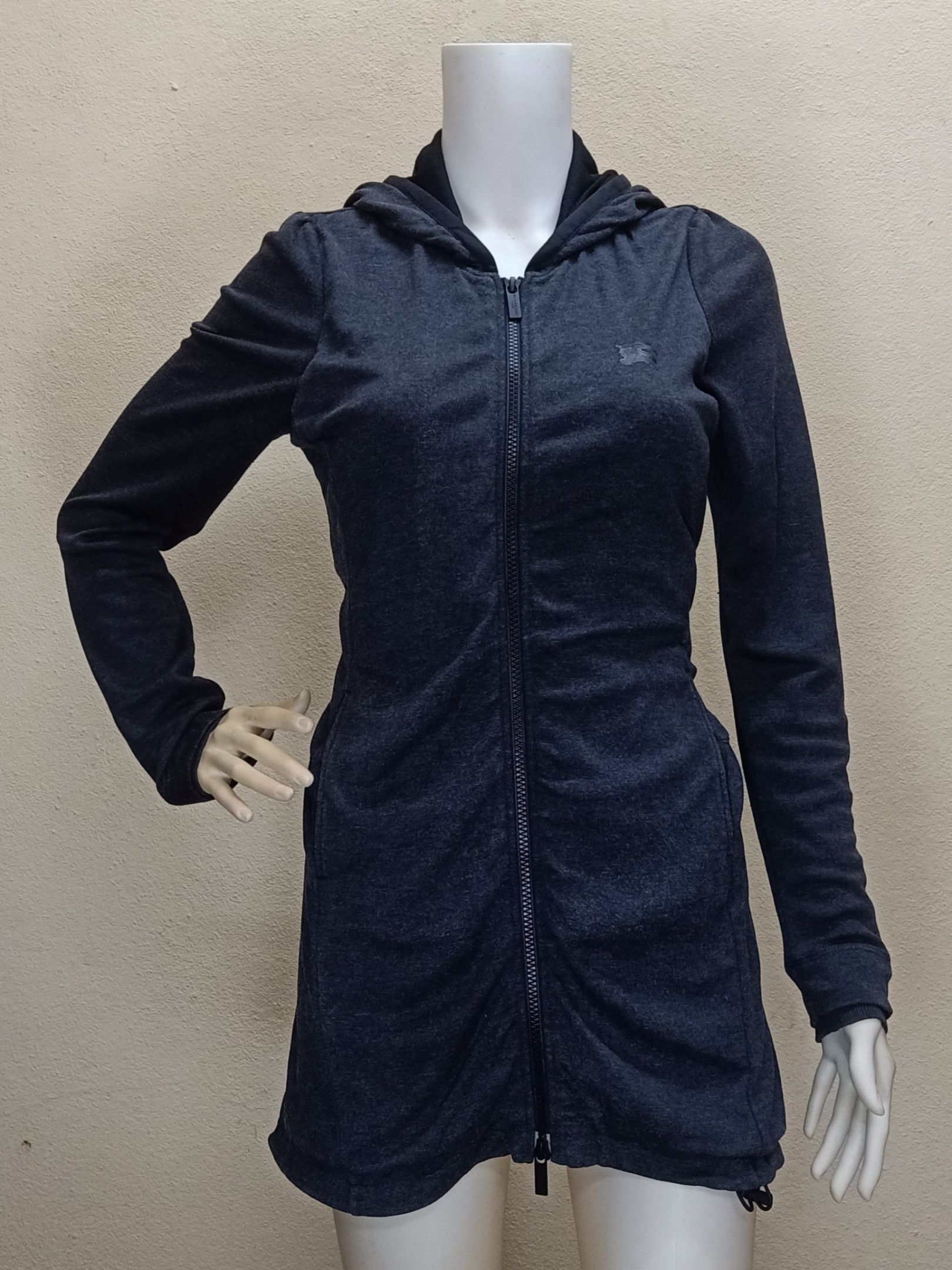 Burberry BURBERRY GOLF Dark Gray Fleece Hoodie Activewear Parka Size S / US 4 / IT 40 - 3 Thumbnail