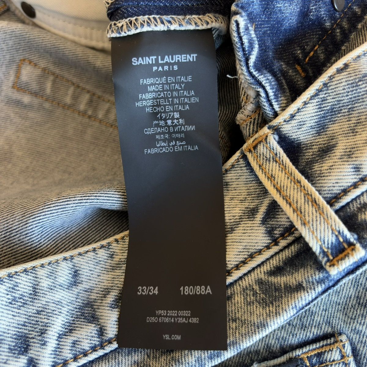 Yves Saint Laurent Yves Saint Laurent Blue Denim Jeans Size US 33 - 6 Thumbnail