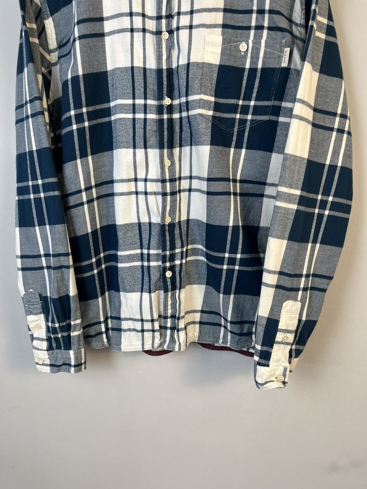 Paul Smith Paul Smith Jeans Plaid Cotton Tailored Fit Long Sleeve Shirt Size US XL / EU 56 / 4 - 4 Thumbnail