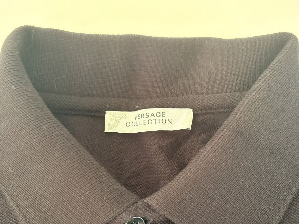 Versace Jeans Couture Versace Collection Long Sleeve Polo — Black — Slim Fit Size US M / EU 48-50 / 2 - 3 Thumbnail