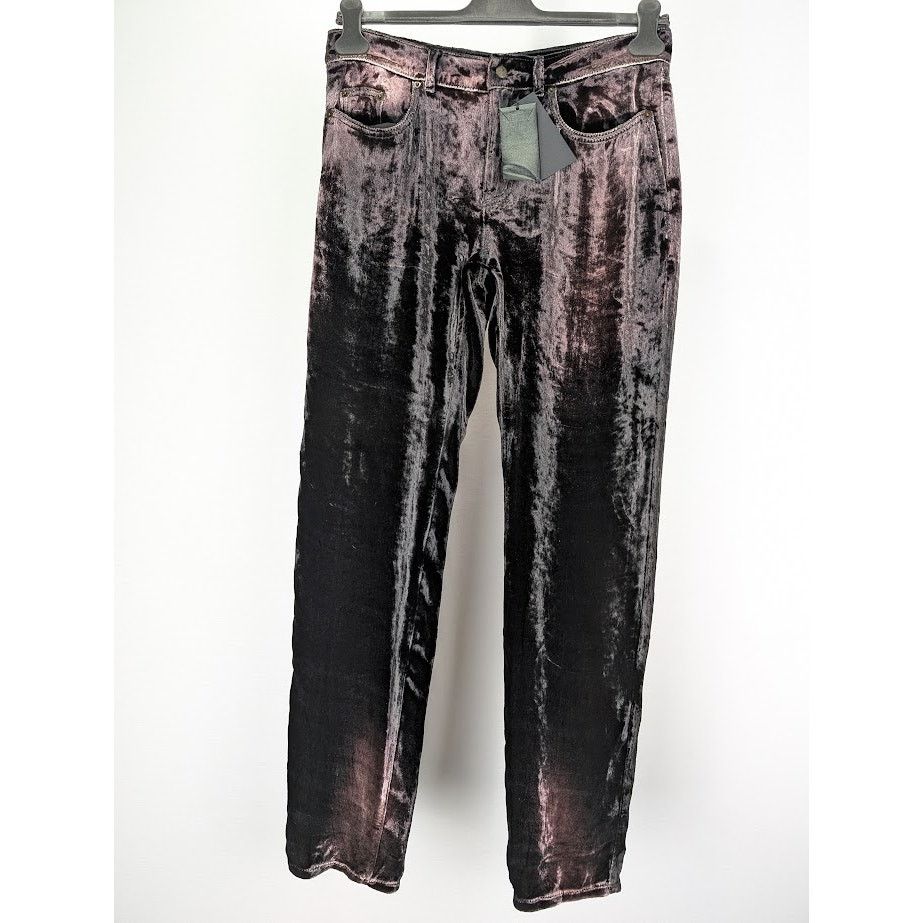 Saint Laurent Paris o1rshd1 Skinny 5 Pockets Pants Devore Pelo Black Light Beach Size US 30 / EU 46 - 2 Thumbnail