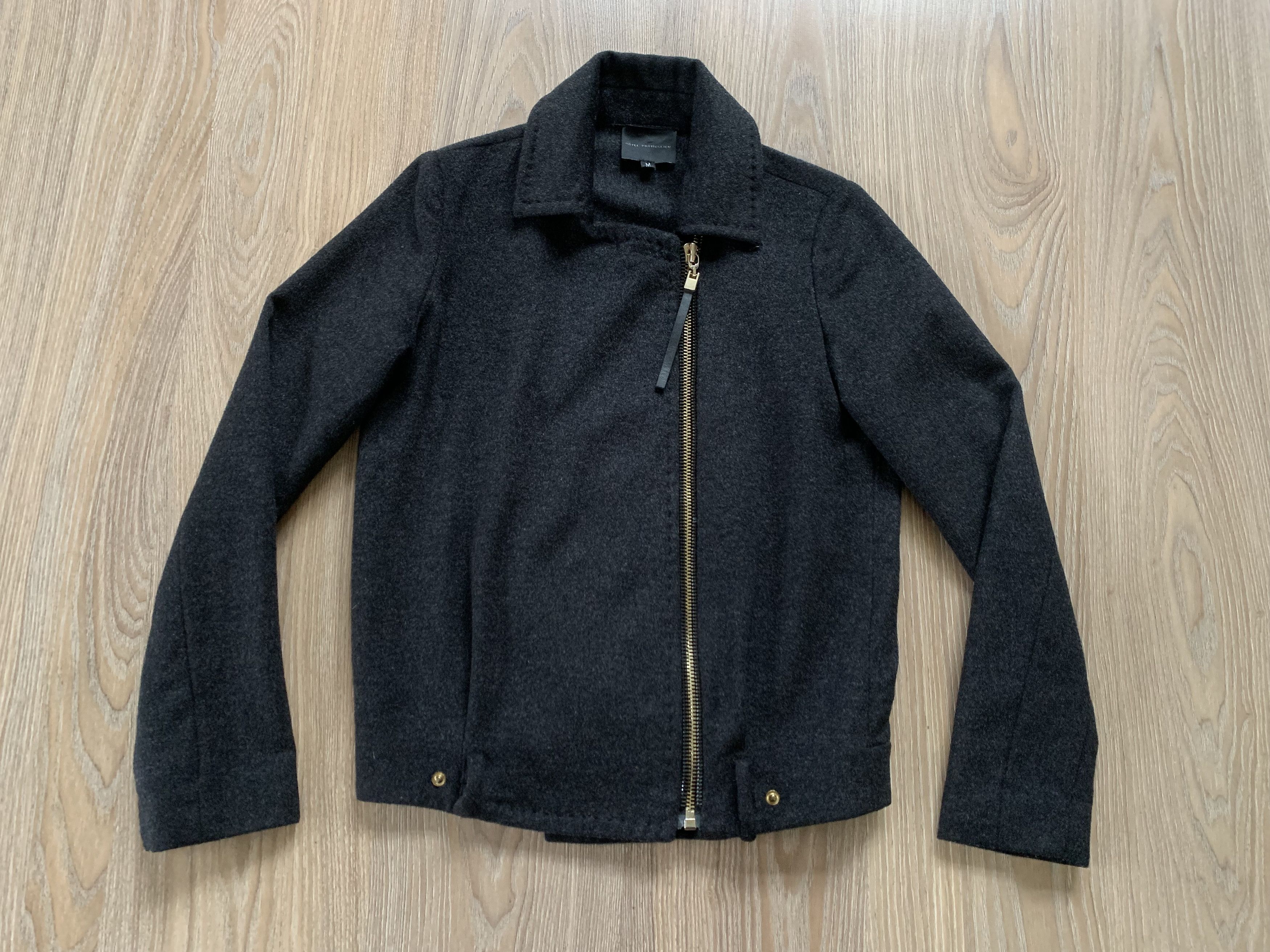 Other Hotel Particulier Lamb Wool Bomber Biker Jacket Size M / US 6-8 / IT 42-44 - 3 Thumbnail