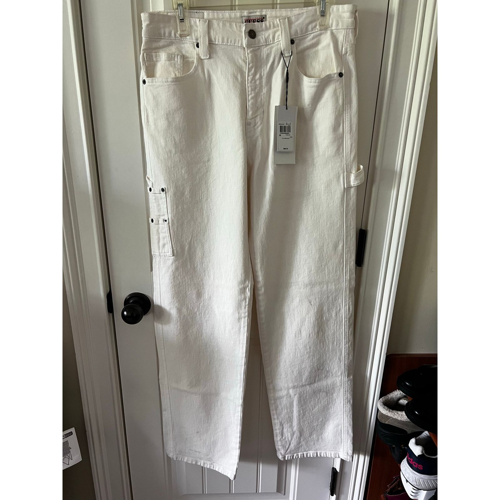 Guess Originals Kit Carpenter Jeans Washed Ecru Utility pockets Size US 30 / EU 46 - 5 Thumbnail