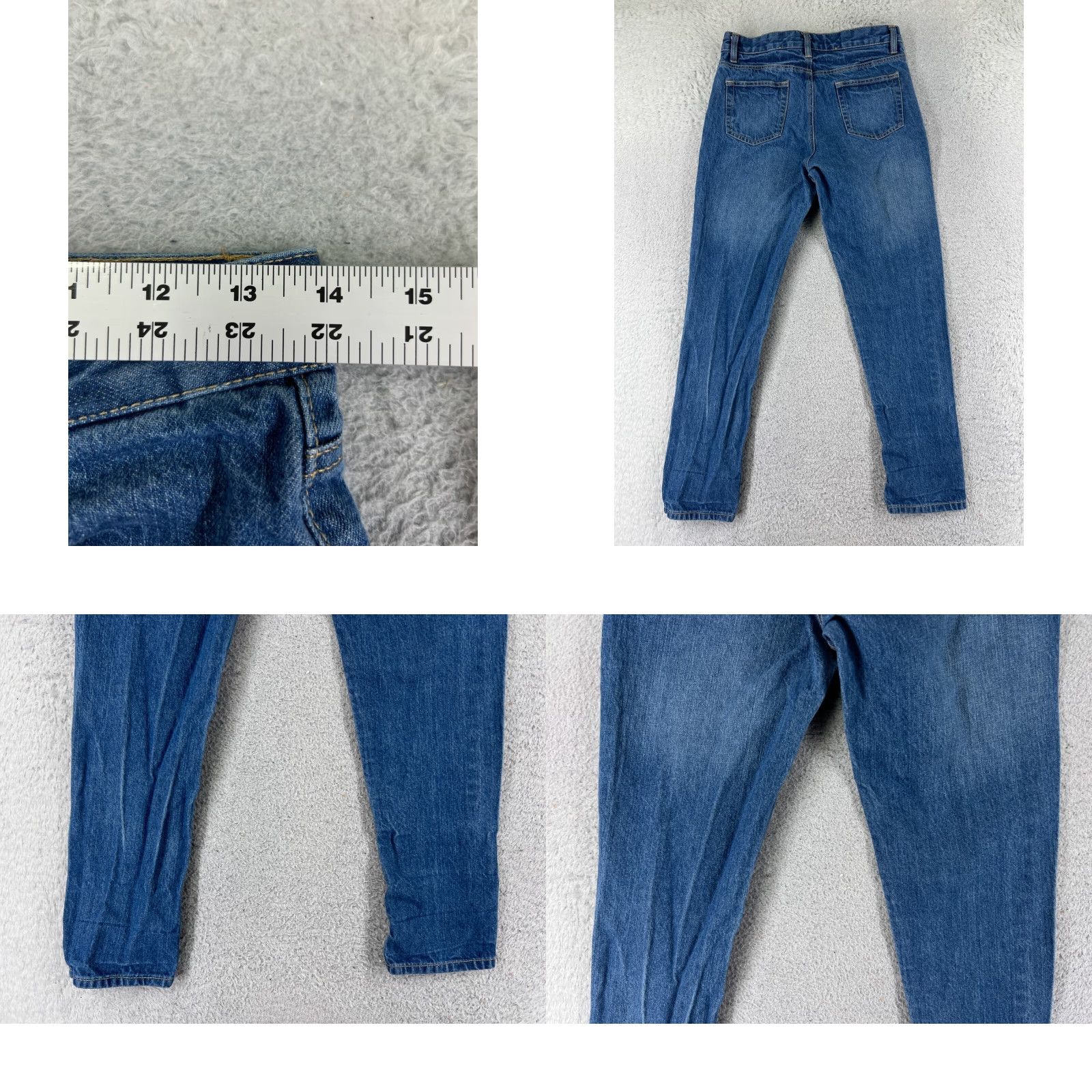 Vintage Colza Pants Womens Small 100% Cotton Mid Rise Medium Wash Zip Fly 26x26 Size 28" / US 6 / IT 42 - 9 Thumbnail