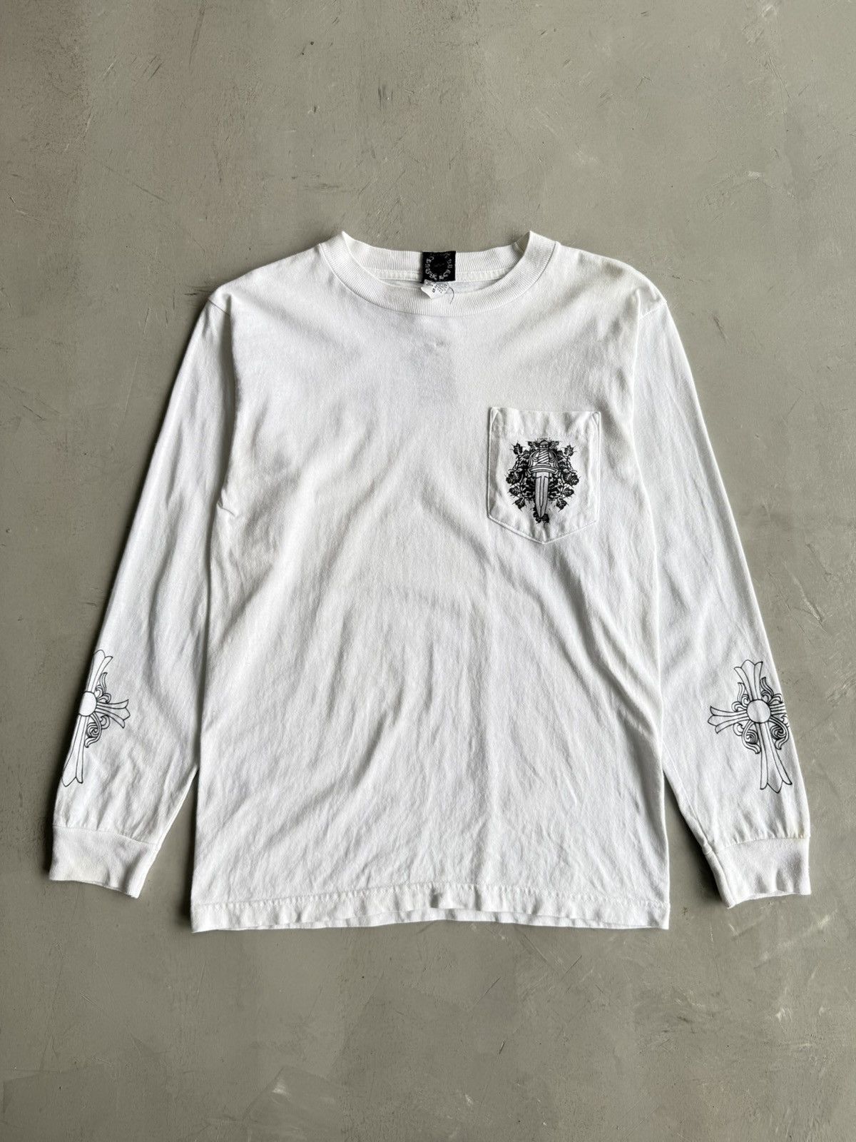 Chrome Hearts Rare 90s - Vine Dagger Pocket Longsleeves Size US S / EU 44-46 / 1 - 1 Thumbnail