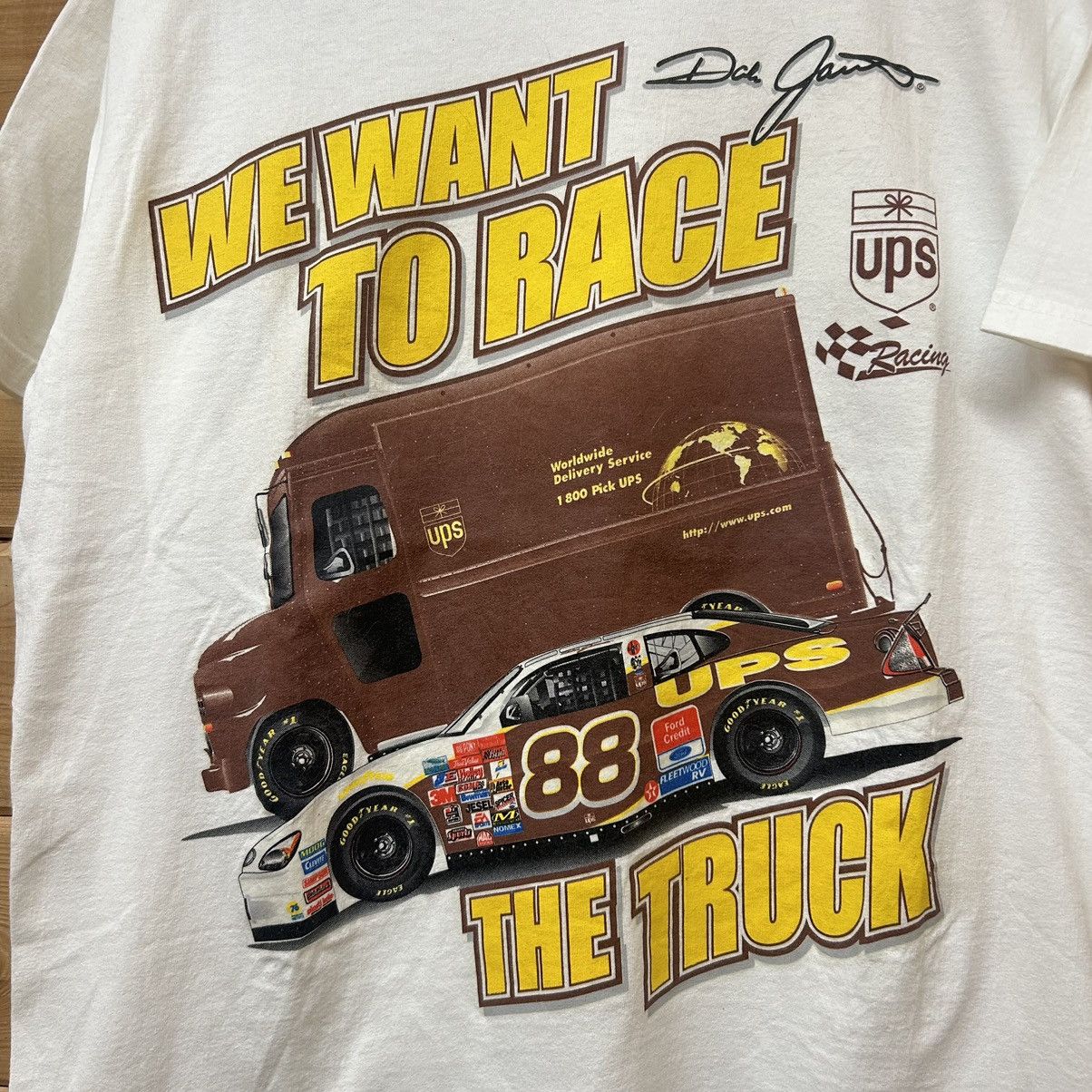 NASCAR Vintage NASCAR Chase Authentics Dale Jarrett UPS T Shirt Size US M / EU 48-50 / 2 - 6 Thumbnail