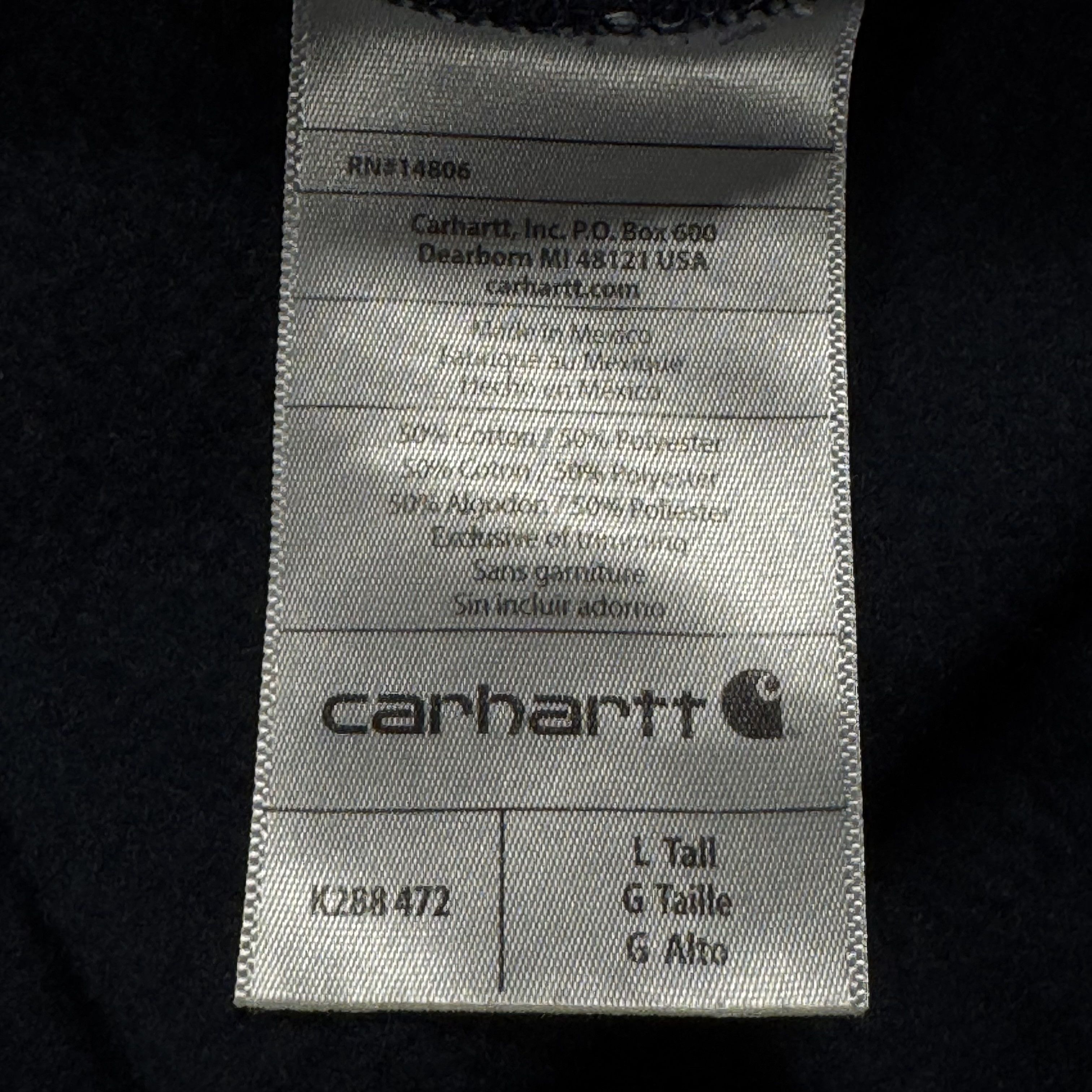 Carhartt Carhartt Mens Navy Blue Large Tall Logo Hoodie Size US L / EU 52-54 / 3 - 5 Thumbnail