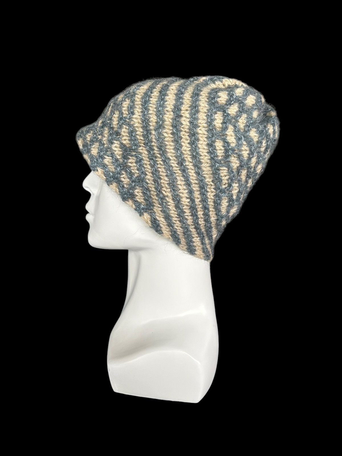 Japanese Brand × Kapital × Vintage Crochet Knitted handmade Beanie Hats Rare☠️☠️ Size ONE SIZE - 2 Thumbnail