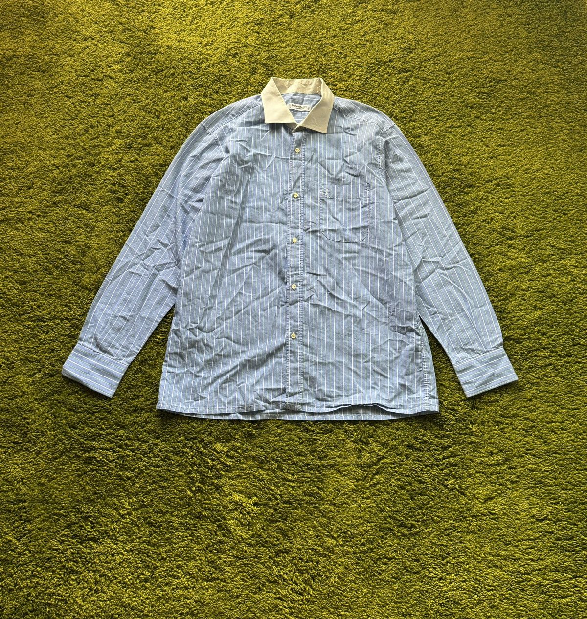 Yves Saint Laurent YSL 90s vintage striped buttons up shirt