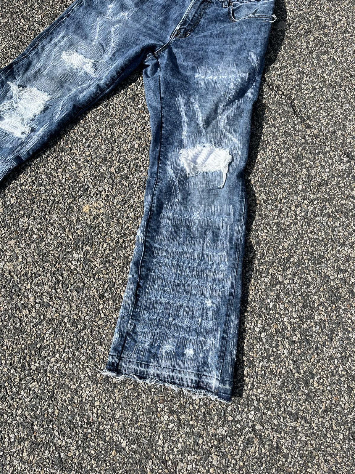 Vintage Flared&repaired denim Size US 35 - 5 Thumbnail