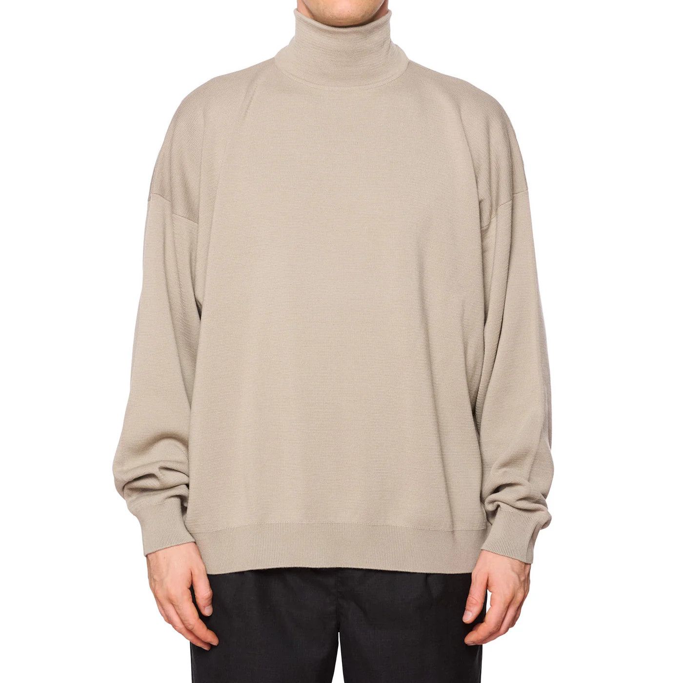 Fear of God FEAR OF GOD Beige Light Weight Wool Knit Turtleneck Sweater Size US L / EU 52-54 / 3 - 1 Thumbnail