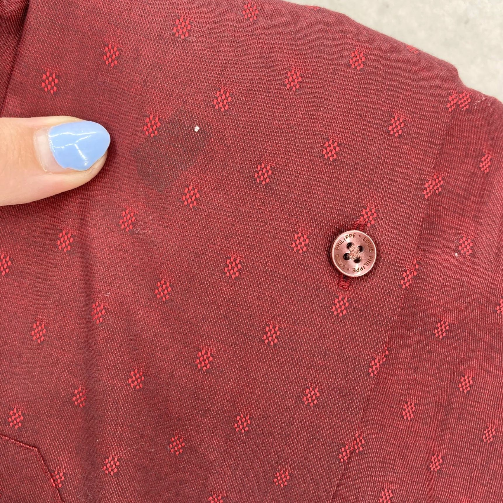 Vintage Louis Philippe Shirt Mens L Red Classic Fiesta Collection Cotton Party Shirt Dress Shirt Long Sleeve Polka Dot 100% Cotton Mens Regular LPSFMCLBK09766 Size US L / EU 52-54 / 3 - 4 Thumbnail