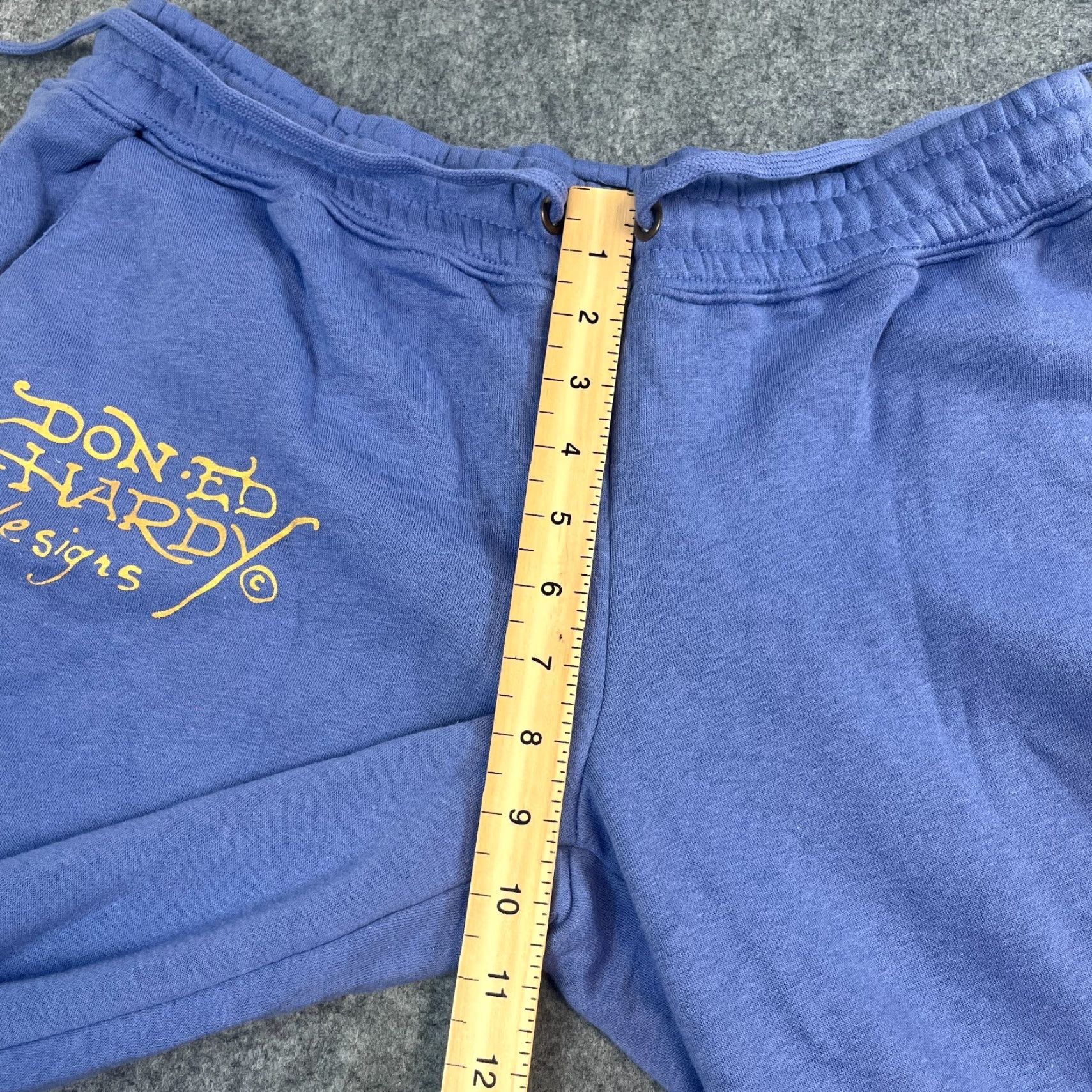 Ed Hardy Ed Hardy Womens Sweatpants Joggers Baggy Flared Trousers Purple Cotton Polyester Size L 30 in Inside Leg Pockets Size 36" / US 14 / IT 50 - 6 Thumbnail