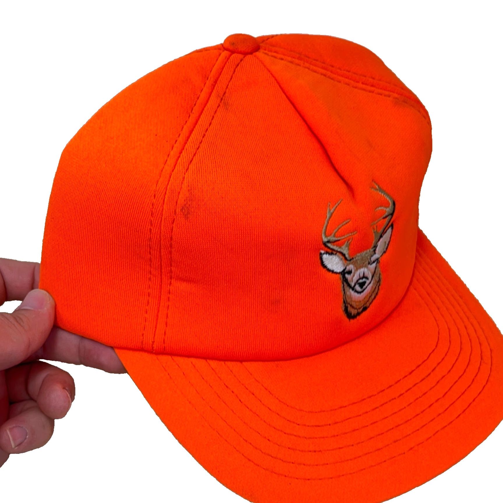 Vintage Vintage Duckbay Trucker Hat Cap Snapback Insulated 90s Deer Hunting Orange Camouflage Twill Cotton Adjustable Mens Casual Workwear Hat Size 44L - 3 Thumbnail
